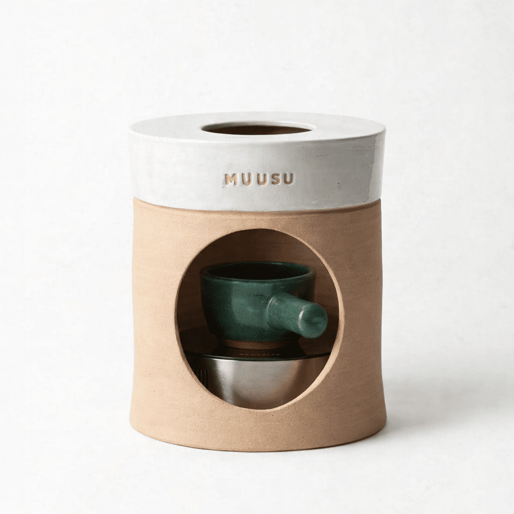 MUUSU オリジナル 黄土よもぎ椅子 ― 丹波焼 ― [受注生産] - よもぎ蒸し専門店　MUUSU SHOP